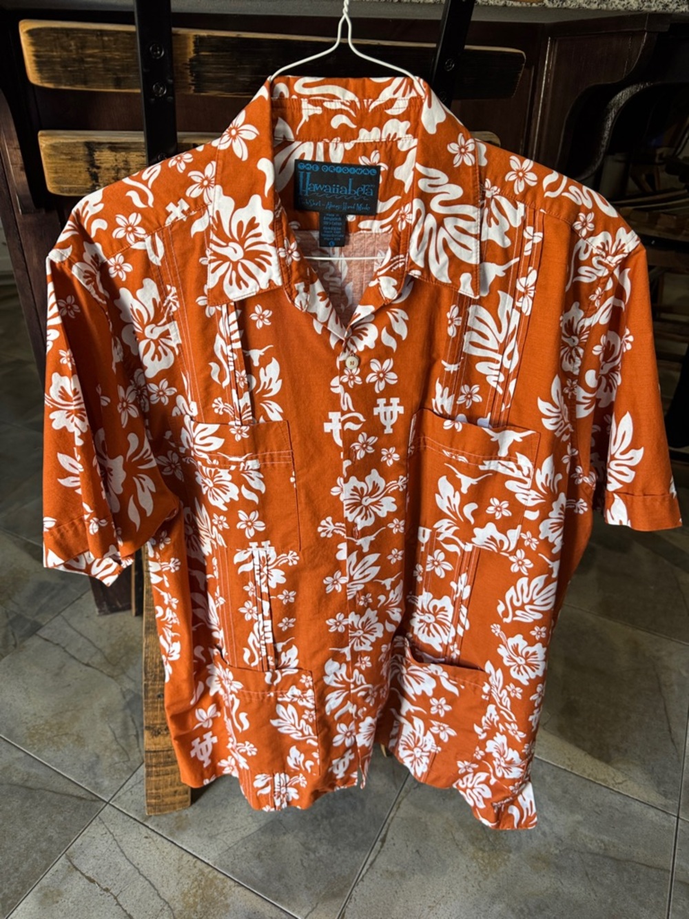 University of Texas Men's Hawaiian Guayabera.